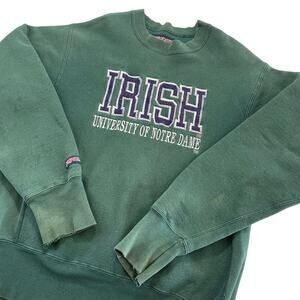 VTG 90s Notre Dame Fighting Irish Jansport Sweatshirt size M NCAA